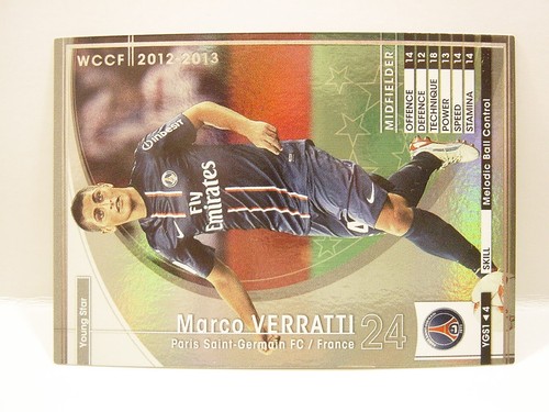 Panini WCCF 2012-13 YGS Marco Verratti 1992 Italy No.24 Paris SG FC Rookie Card - Picture 2 of 6