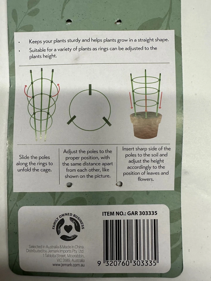Climbing plant support trellis rings stakes tomato pots no assembly metal - image 2 of 4
