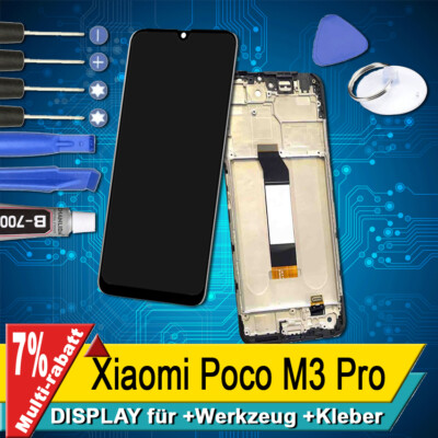Display Für Xiaomi Poco M3 Pro Komplettes Bildschirm Lcd Touch Schwarz Rahmen +