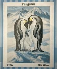 Printed needlepoint Tapestry Gobelin 30x40 cm Penguins Orchidea