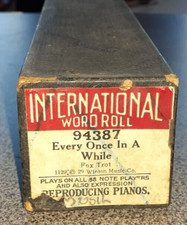 Vntg International Player Piano Music Word Roll "Every Once In A While" 94387