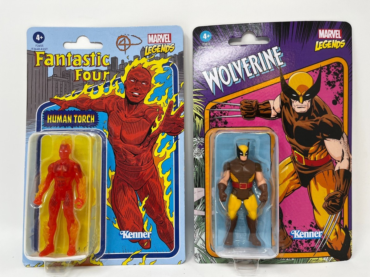 Human Torch Fantastic Four Marvel Legends Wolverine Action Figures