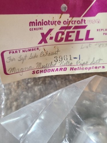 X-cell Miniture Aircraft. #3961-1. Magna Muffled Nitro Pipe Set. For Left Side - Picture 2 of 2