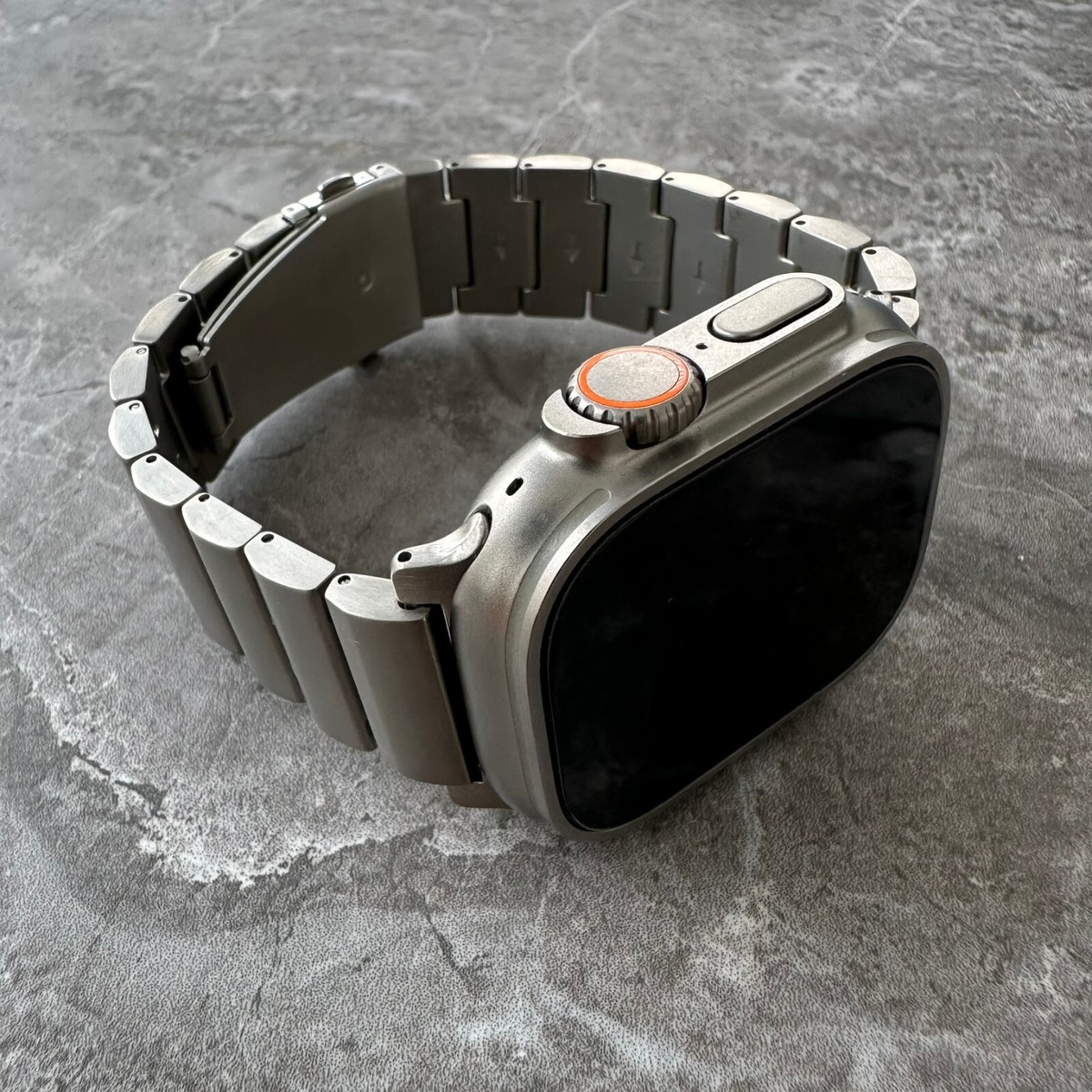 For Apple Watch Ultra 49mm Titanium Metal Bracelet Watch