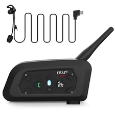 EJEAS V6C Referee Intercom Helmet 1200M Professional Football Earpiece Headset