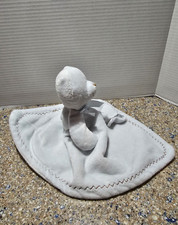 Blankets And Beyond Lovey Bear Light Blue with Pacifier Holder.