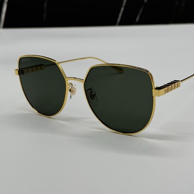 NEW GG1435SA 001 GUCCI GOLD GREY GEOMETRIC WOMEN GUCCI  display picture 1