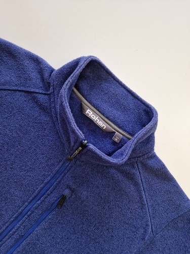 Rohan Mens Headland Full Zip Fleece Jacket Blue Zipped Pockets Medium Knit | eBay