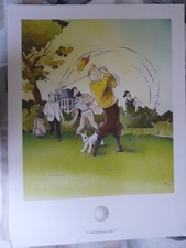 Affiche Tintin en train de