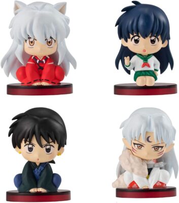 Inuyasha mini figure Kagome Sesshomaru Miroku Sitting types set Capsule  toy