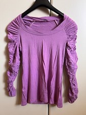 Marietta Donna S Pennypull Maniche lunghe lilla pieghe estiva Elasticizzata