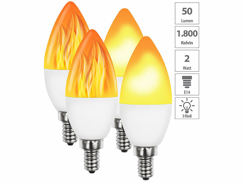 Ampoule LED E14 effet flamme pour remplacer les bougies dangereuses sur vos appliques