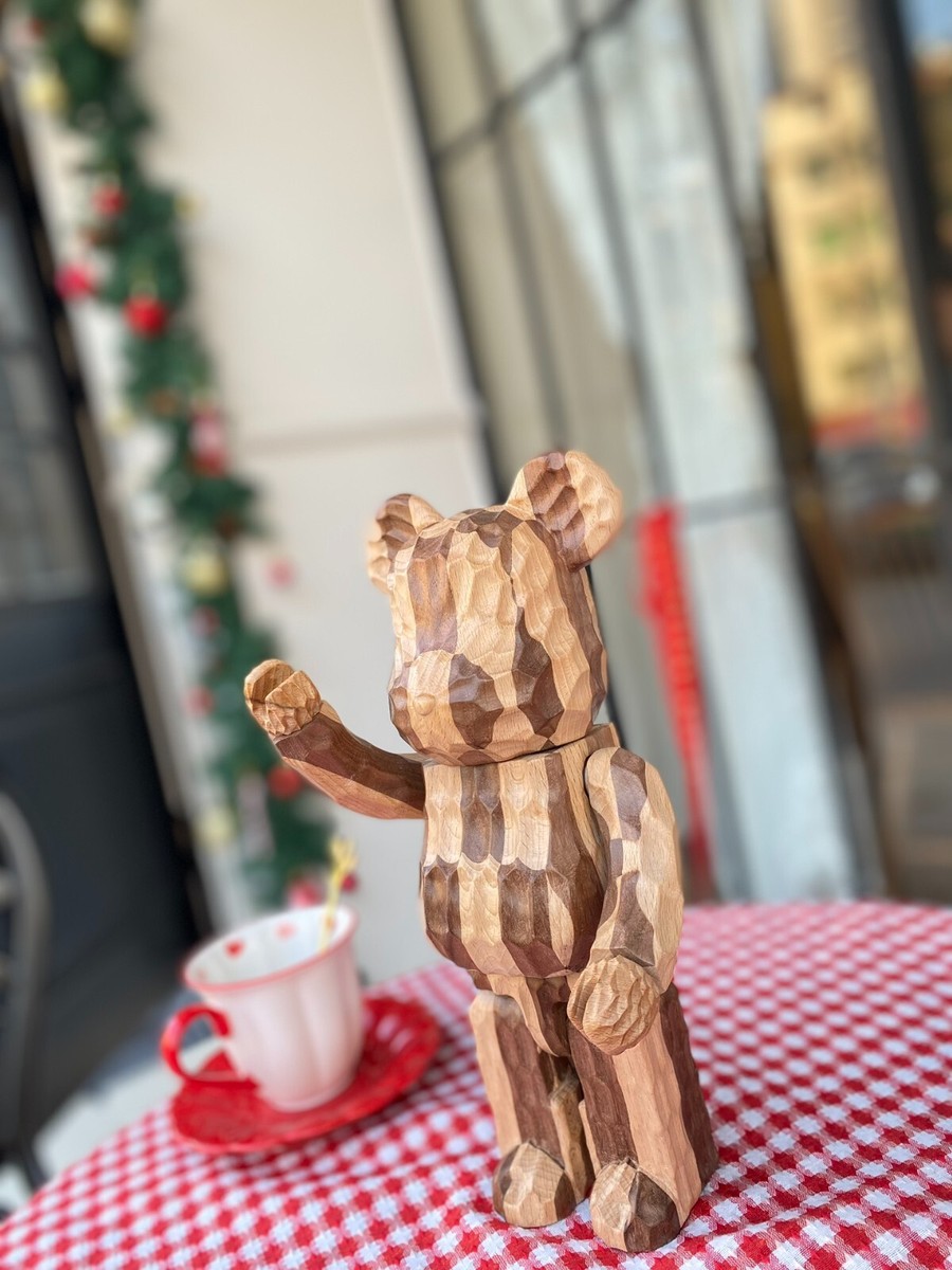 Bearbrick 400% Longitudinal Chess Wave 11-inch Handmade Wooden