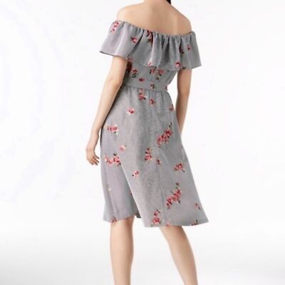 calvin klein floral off the shoulder dress Calvin Klein Jeans floral-print off-shoulder Dress | Green