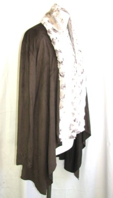 Gilet Long Nana Baila 'Clara' Marron Avec Fausse Fourrure - Taille 40/42 - Occasion Très Bon état