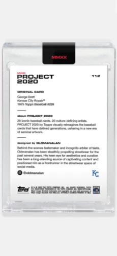 TOPPS PROJECT 2020 CARD 1975 TOPPS ROYALS GEORGE BRETT #112 by OLDMANALAN - Image 2 of 2