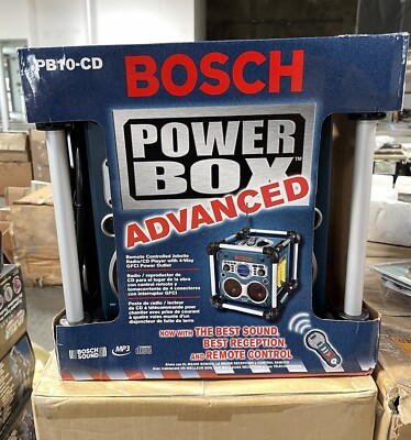 Bosch Power Box Jobsite PB10-CD, AM/FM Radio cd player Battery Charger