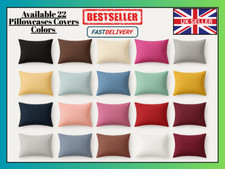 2 X Pillowcase Luxury Fine Polycotton Housewife Pair Pack Pillows Cover Cases UK