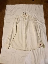 NEW Devon Aire Shirt Cream Striped 34