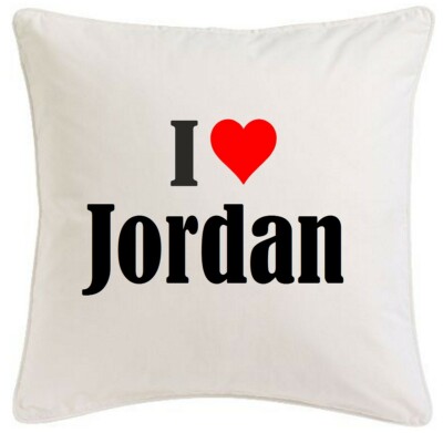 KISSENBEZUG I LOVE JORDAN 40CMX40CM AUS MIKROFASER