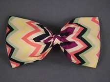 Cream Black fabric big Huge BOW 6" wide barrette hair clip gator claw kawaii