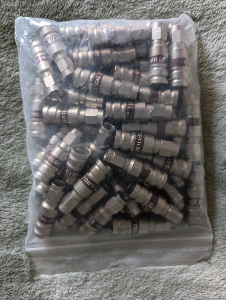 PCT-TRS-11LMG Coaxial Cable Compression Connectors. ALL BRASS WITH WEATHER SEAL - Image 2 of 2