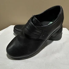 Apex Comfort Shoes Womens Size 7.5 Black Leather Slip Resistant Therapeutic