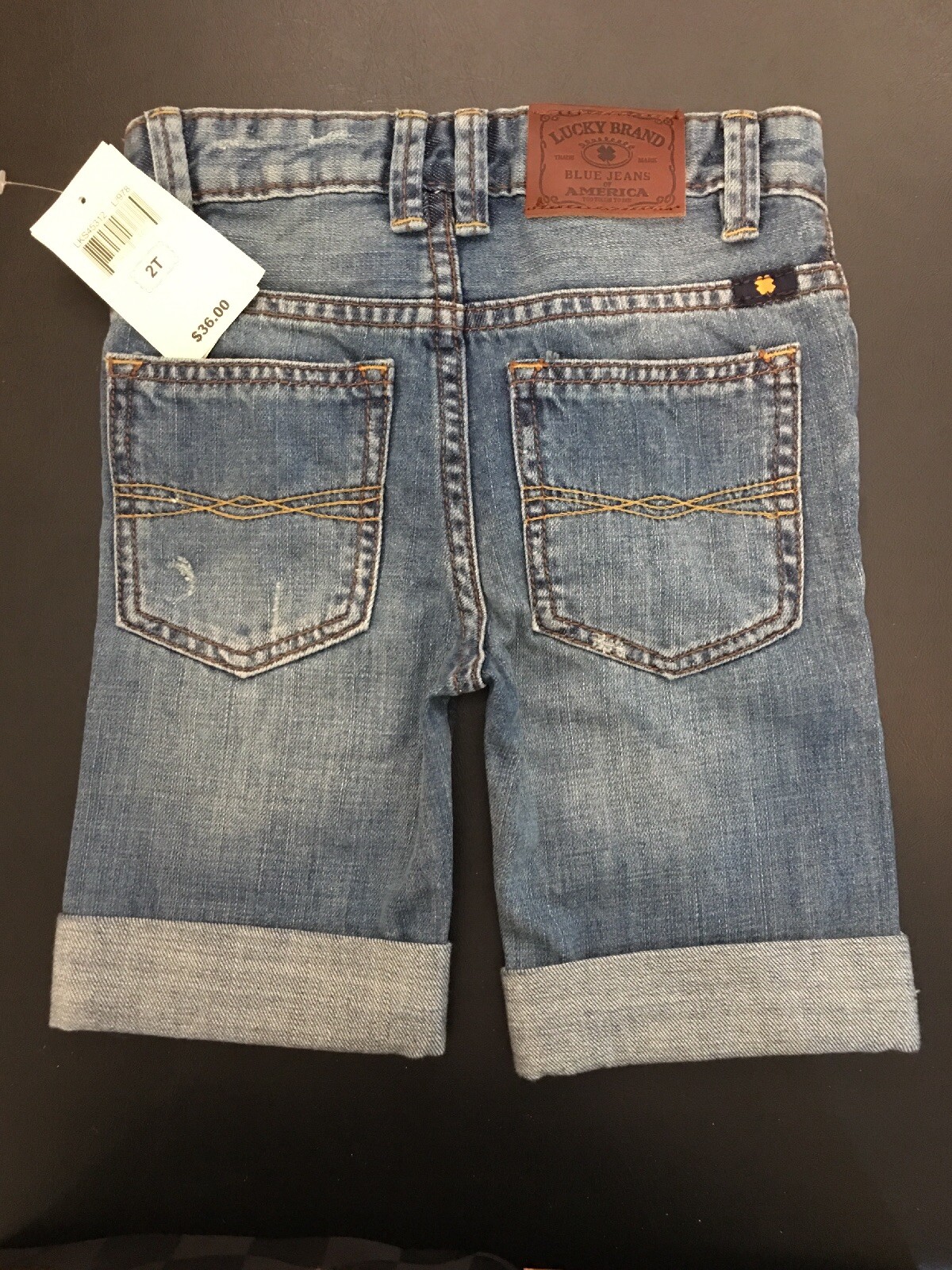 2t Girls Baby Cuffed Distressed Straight Nwt