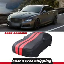 For Jaguar XF XFL XJ Red Line Indoor Breathable Car Cover Satin Stretch