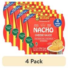 Ricos Nacho Cheese Sauce 3.5oz Cup, 4 Count, Shelf-Stable (4 pack)