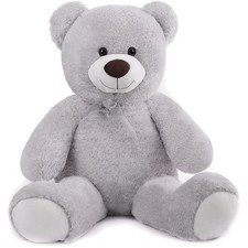 Snowolf Riesen XXL Teddy Bär 110cm Kuscheltier Grau weich Plüsch Geschenk