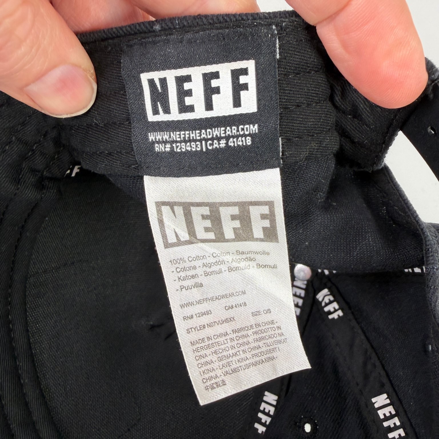 Neff Hat Snapback Patch Logo Men's Adjustable OS … - image 6