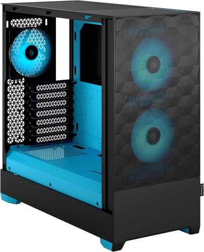 Fractal Design Pop Air RGB Cyan Core - Tempered Glass Clear Tint - Honeycomb Mes - Photo 7/10
