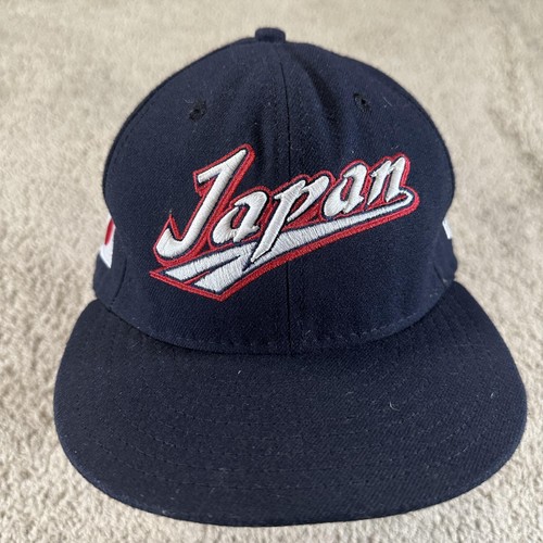 Japan Hat Cap Fitted Mens 7 3/8 Blue Baseball World Classic New Era 59FIFTY WBC
