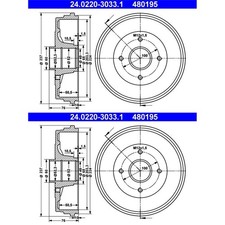 Tambour de frein Renault MODUS