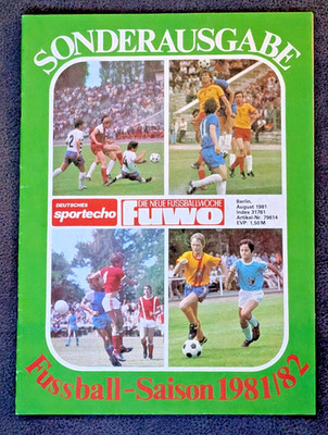 Fuwo Special Edition 1981/82 GDR Oberliga Football Sports Echo BFC Dynamo Dresden Aue