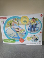 Fisher-Price Rocking Chair R3628, Converts to Toddler Rocker, Blue/Green