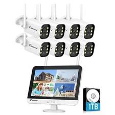 10CH 1TB NVR 5MP Outdoor Wireless Security Camera System WIFI CCTV Night Vision