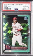 2022 BOWMAN CHROME SAPPHIRE EDITION AQUA #13 MIKE TROUT 62/99 PSA 10