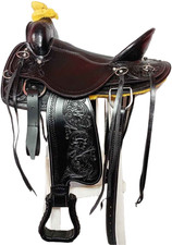 Leather Handmade Barrel Racing Horse Saddle Western Racer Equestrian Trail Tack