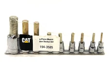 Caterpillar Tools USA CAT by Snap on 9pc 3/8 1/2 Metric Hex Socket Set 194-3585