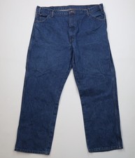 Vintage Y2K Dickies Mens 42x32 Faded Relaxed Fit Wide Leg Dungaree Denim Jeans