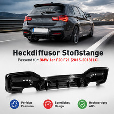 Gl�nz Sport Competition Sto�f�nger Heckdiffusor f�r BMW 1er F20 F21 15-18 LCI