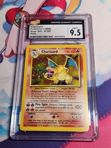 Cgc 9.5 Charizard Base Set Holo 4/102