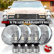 4pcs 5-34 5.75 Inch Round Led Headlights Halo For 1960-1972 Cadillac Deville
