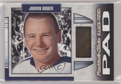 2019-20 President's Choice Game Used Pad 1/5 Johnny Bower #GUP-11 HOF 1q2