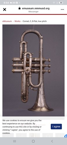 Vintage King H. N. White Cornet With Box