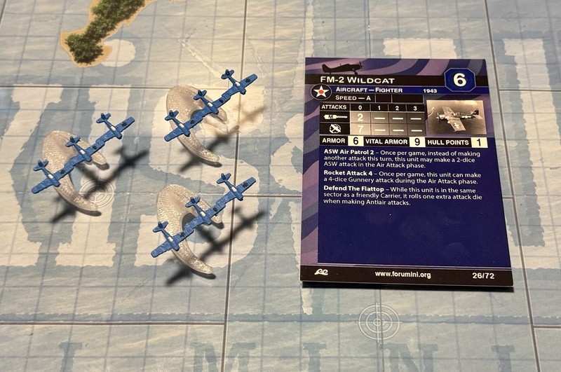 Axis & Allies - War At Sea - Forumini: FM2 Wildcat - America Plane - Deck 3