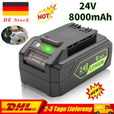 24 Volt 8.0Ah Batterie Für Greenworks 24V Akku G-MAX 29842 29852 LB24A020 29842