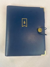 Emily Ley Simplified System Organizer Planner Cover Navy Blue Gold Faux Leather